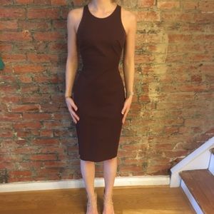 Banana Republic Purple Sheath Racer Neck Dress